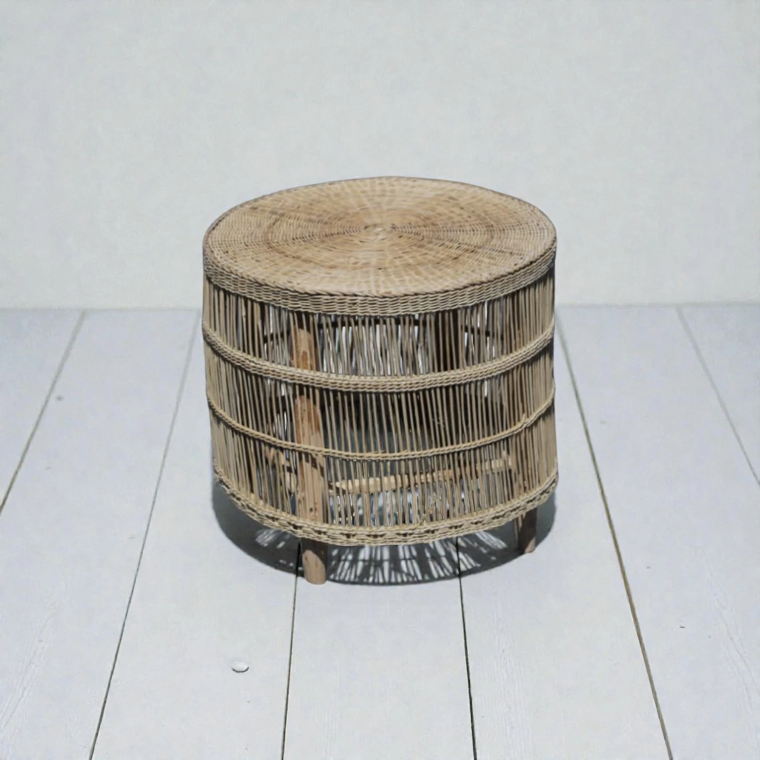 Handcrafted Cane Round Table – Professional Quality