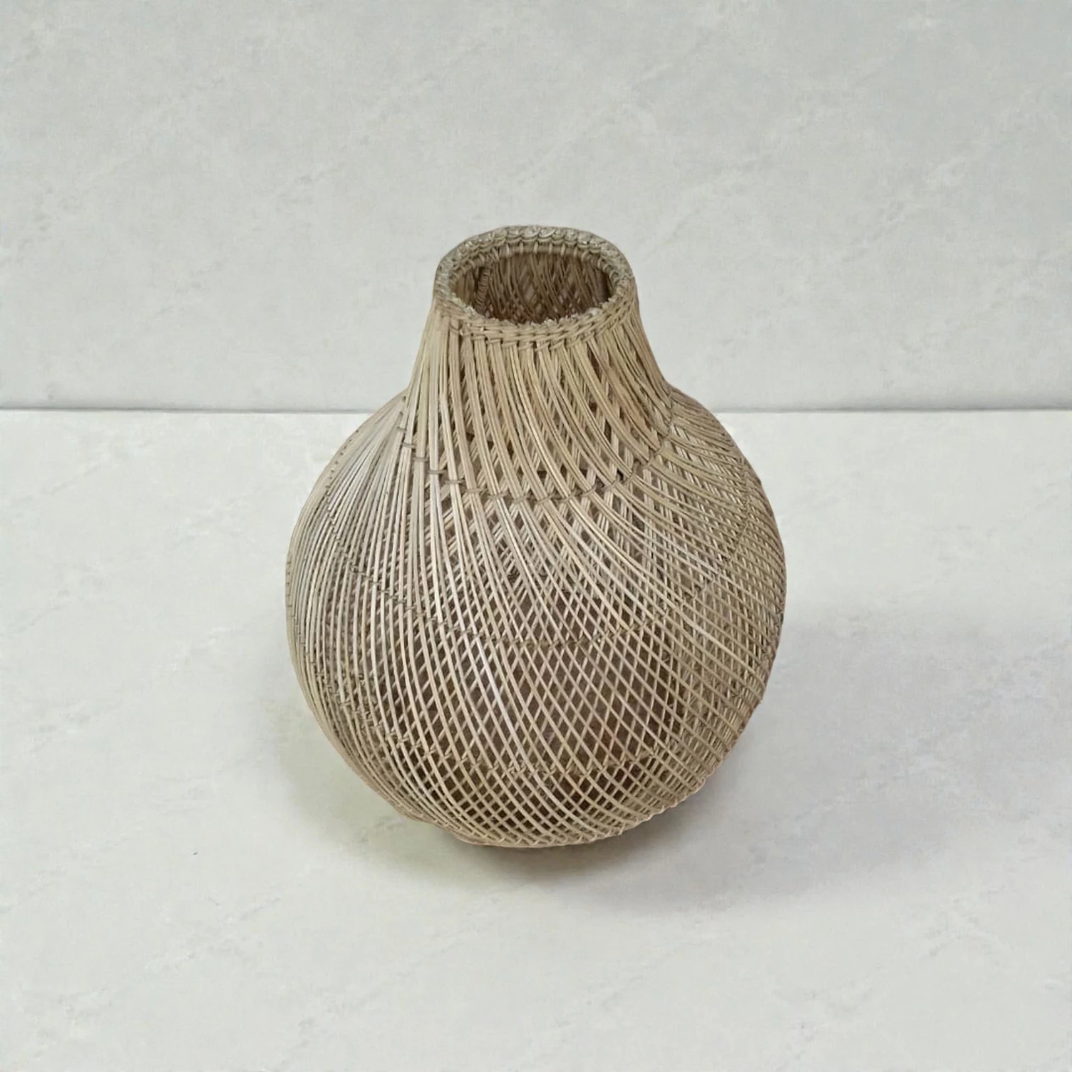 Handmade Malawi Cane Lamp Medium Shade Slick Design 03