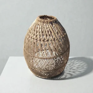 Handmade Malawi Cane Lamp Medium Shade Slick Design