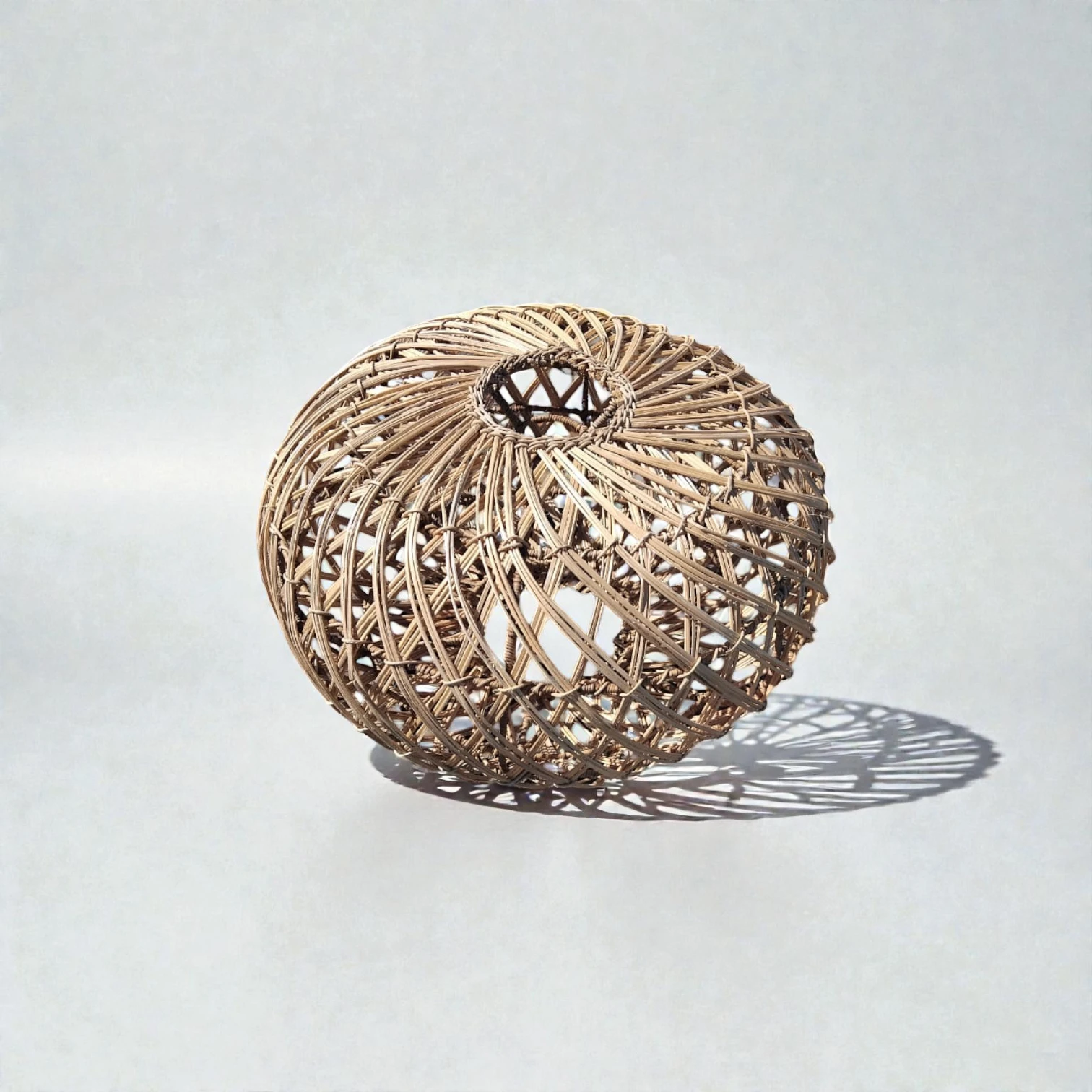 Handmade Malawi Cane Lamp Medium Shade