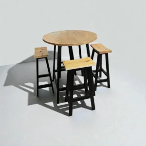 High Table with 3 Barstools – Professionally Made
