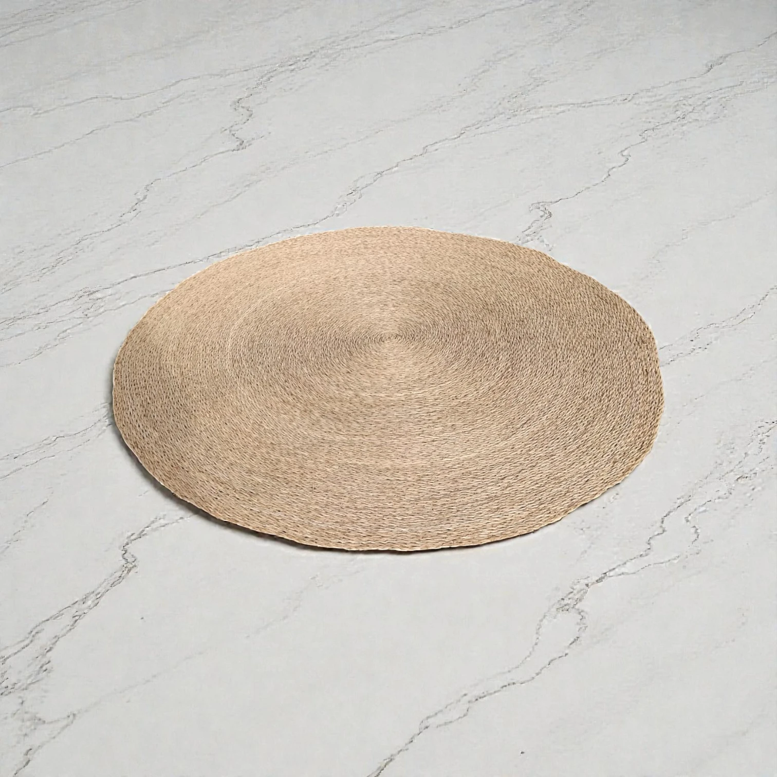 Large Cane Round Carpet – Handcrafted 2m