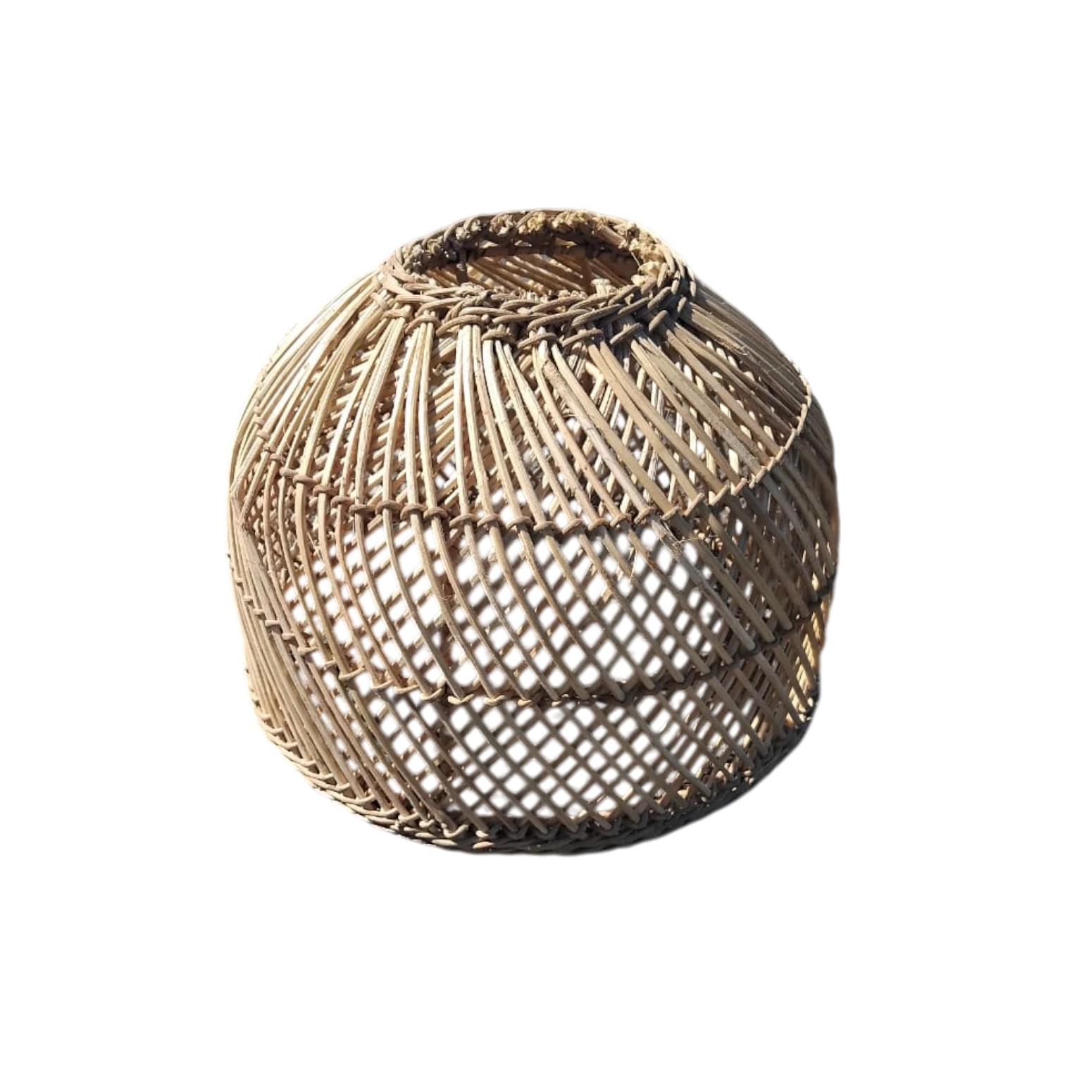 Handmade Malawi Cane Lamp Shade - Image 3